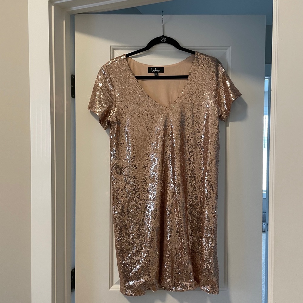 Gold Sequin Dress